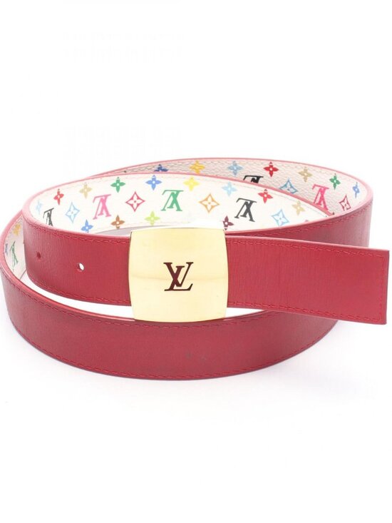 Louis Vuitton Belt Ceinture LV Cut Reversible Gold Leather Canvas main image 5